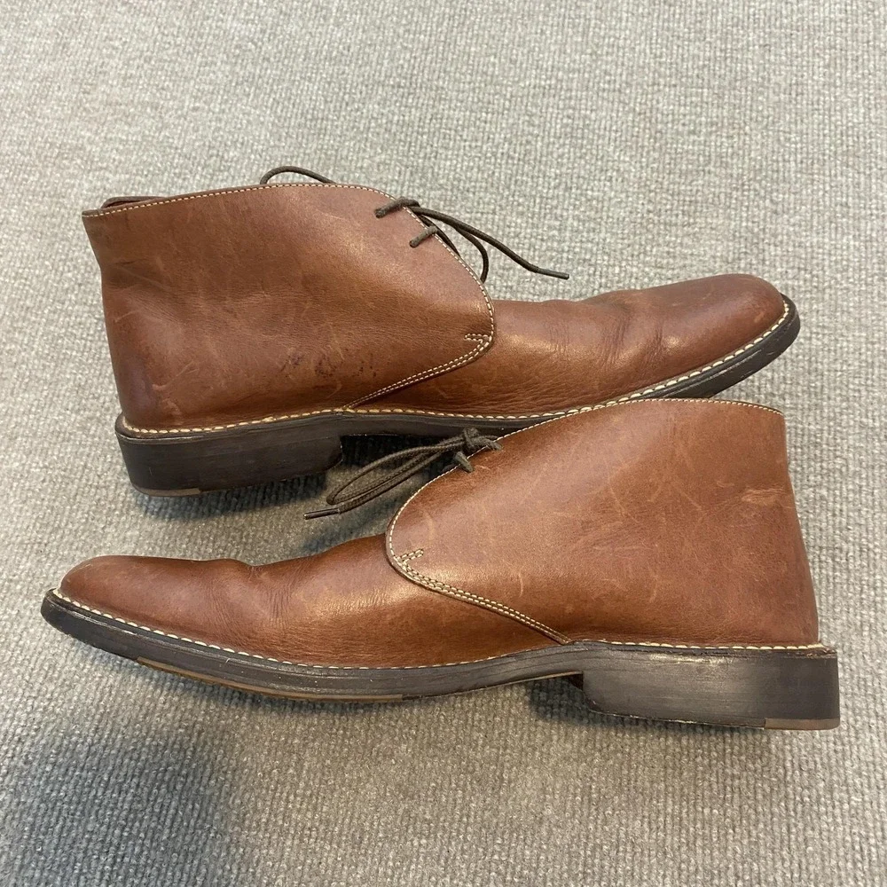Cole Haan Boots Mens Size 13 Brown Leather Chukka Ankle Dress Casual C03950